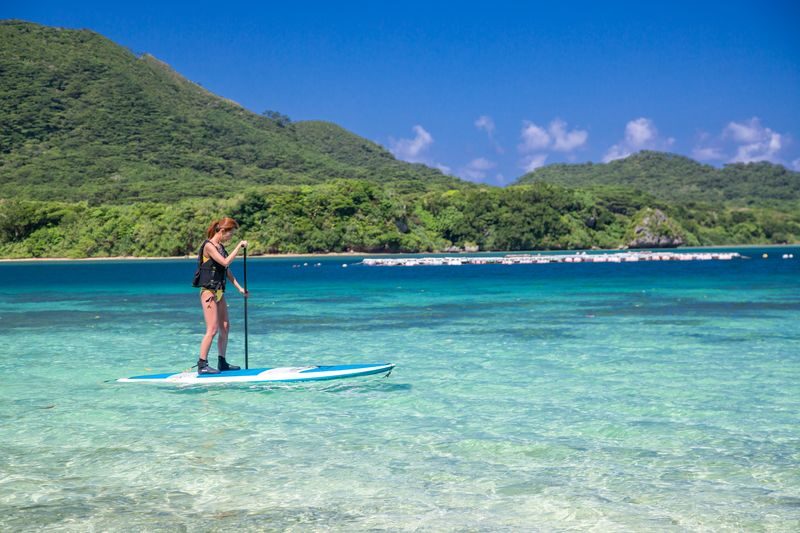 1 Day / Ishigaki Island: Phantom Island (Hamajima) Landing & Snorkeling & Kabira Bay SUP / Canoe (Okinawa) - Pack for sun, salt water, and a changed plan