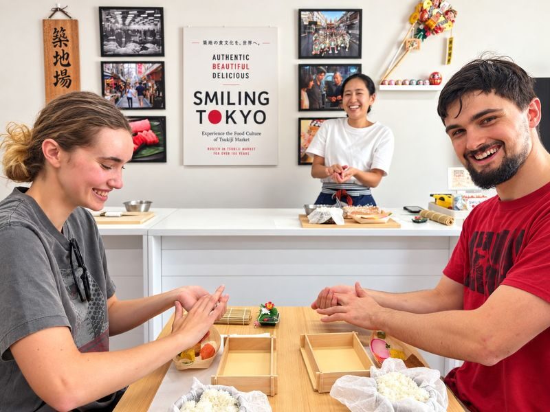 1-Hour Sushi Bento Making in Tsukiji Fish Market - Who will enjoy it most