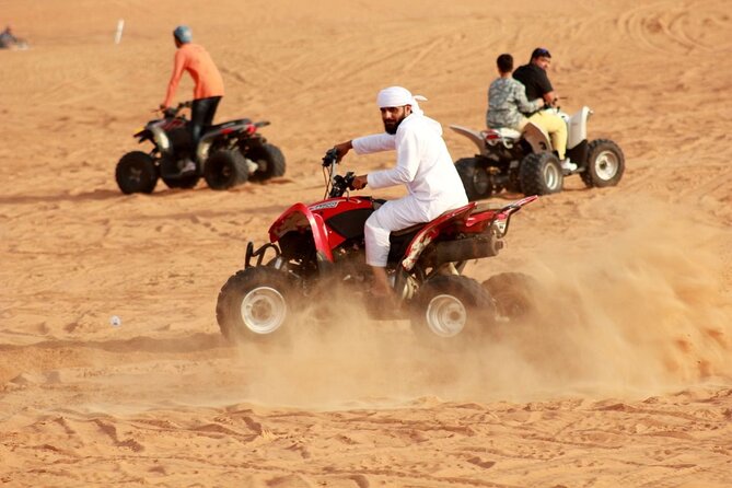 1 HR Self Drive Quad Bike , BBQ Dinner, Sand Boarding, Camel Ride & 3 Live Shows - Inclusions and Activities