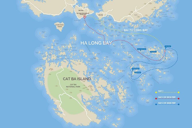 3-Day Bai Tu Long Cruise: Halong Bay, Kayak, Meals, Cave, Beach -All Inclusive - Directions