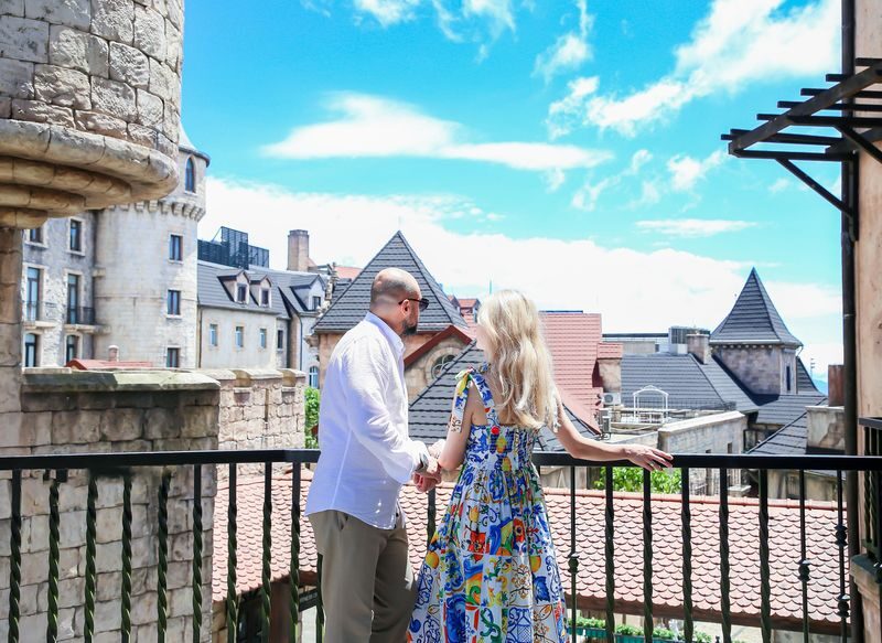 3 Hours Golden Bridge Photoshoot in Ba Na Hills - French Village and Moon Castle for a storybook feel
