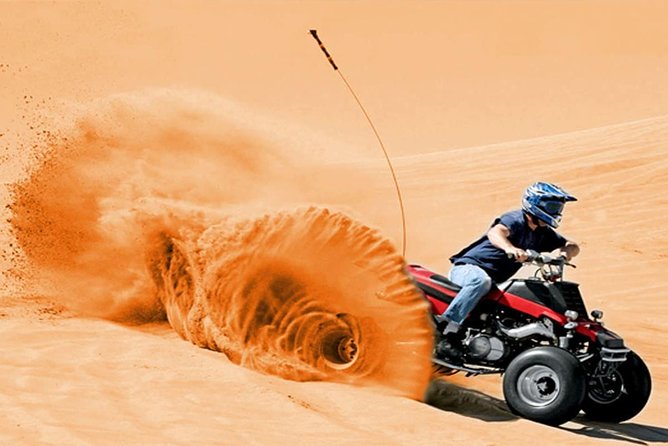 30-Mins Quad Bike Desert Safari ,BBQ Dinner, Fire Show, Belly Dance, Tanura Show - Quad Bike Desert Safari