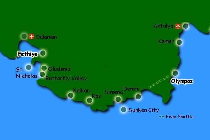 4 Day Turkey Gulet Cruise: Olympos to Fethiye - Cruise Itinerary
