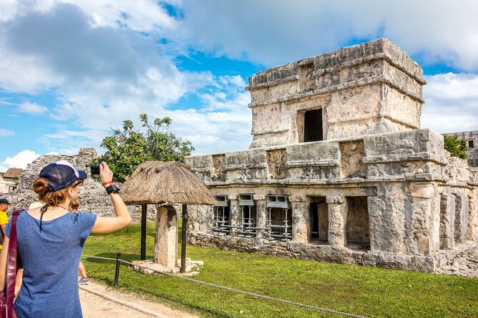 4x1 Full-Day Tour: Tulum, Cobá, Cenote and PDC, From Cancún - Ancient Ruins of Tulum