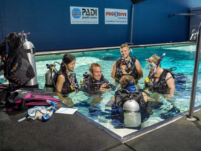 5 Day PADI Learn to Dive in Cairns - Day one: classroom work and pool practice