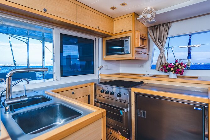 5-Hour Private 45 Luxury Catamaran 2-Stop Tour W/ Food, Open Bar & Snorkeling - Tour Itinerary