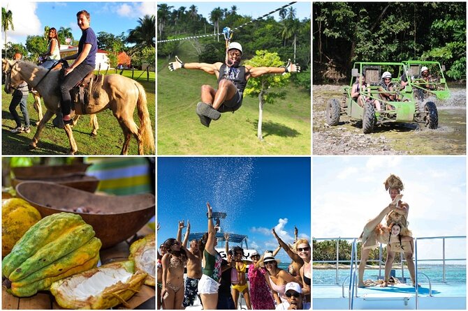 6 EXPERIENCES IN 1 TOUR - Horseback Ride, Zipline, Jungle Buggy, Party Boat... - Highlighting the Horseback Riding Experience