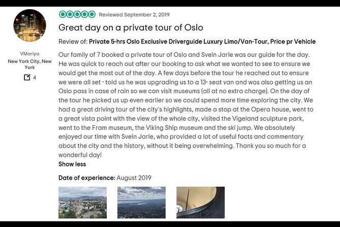 7 Hours Private Limousine Tour Combined Oslo & Tyrifjord Including "The Twist" - Tour Experience and Recommendations