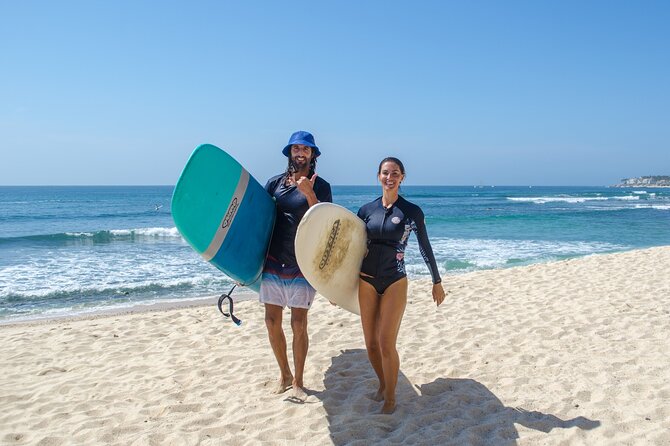 90 Min BEGINNERS SURF LESSON in Los Cabos - Meeting and Pickup