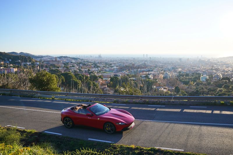 90-minute supercar drive in Barcelona to Tibidabo Mountain - From Barceloneta toward Tibidabo