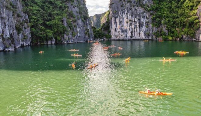 A Half Day Lan Ha Bay - Halong Bay Kayak, Swimming, Jumping - End of Trip