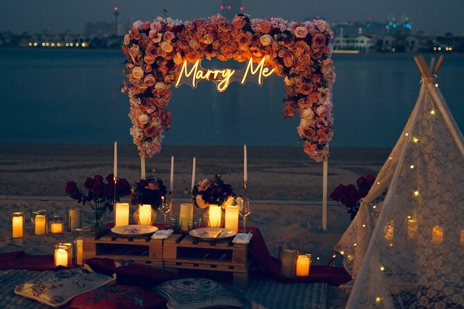 A Private Bespoke Beach Proposal in Dubai: Sand, Sea, and Love - Exclusivity and Privacy for Your Special Moment
