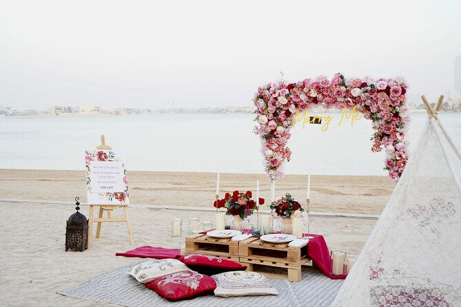 A Private Bespoke Beach Proposal in Dubai: Sand, Sea, and Love - Professional Assistance for a Seamless Proposal
