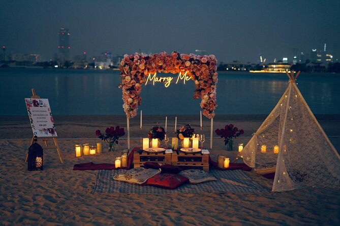 A Private Bespoke Beach Proposal in Dubai: Sand, Sea, and Love - Cherish the Moment: Creating a Lasting Memory
