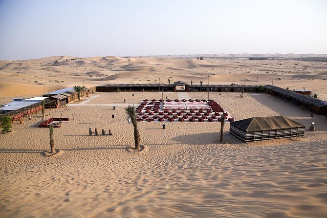 Abu Dhabi Desert Safari (Dune Bashing, BBQ Dinner, Camel Ride & Sand Skii) - Spectacular Sunset Views in the Desert