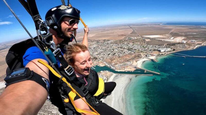 Adelaide: Tandem Skydive over Wallaroo Beach, Beach Landing - Parachute Deployment & Soaring Above the Coast