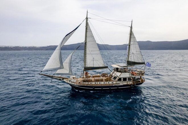 Adonis Luxury Schooner Santorini Full Day Cruise - Itinerary Highlights