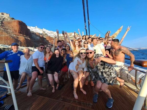 Adonis Luxury Schooner Santorini Sunset Cruise - Onboard Activities