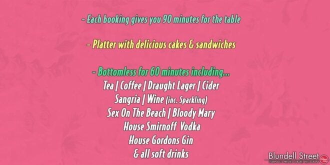 Afternoon Tea at Blundells Supper Club (Liverpool) - Bottomless Drinks Package