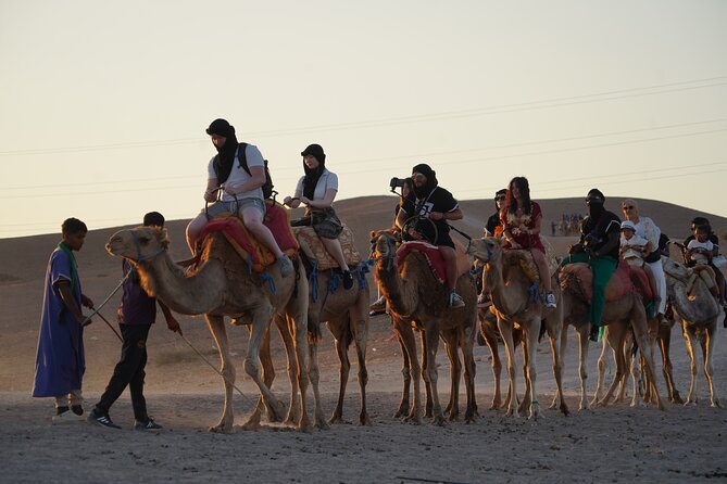 Agafay Desert Camel ARide With Dinner & Sunset Access to the Pool - Live Music and Campfire
