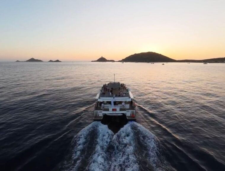 Ajaccio the Sanguinary Islands: Sunset - Onboard Experience