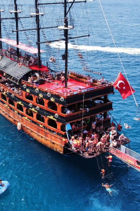 Alanya: Pirate Cruise With Pickup, Lunch, & Unlimited Drinks - Key Points