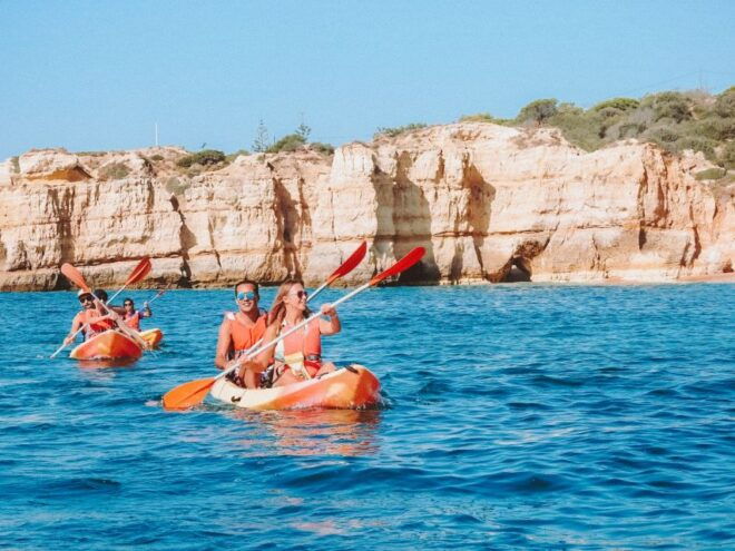 Albufeira: Kayak Tour of Hidden Caves and Secret Beaches - Full Description