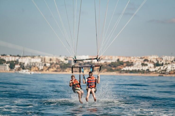 Albufeira: Parasailing Boat Trip - Experience