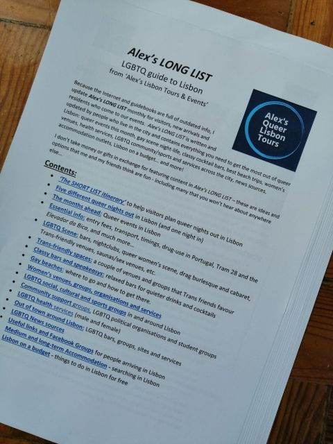 Alex'S LONG LIST Guide to LGBTQ Lisbon: Updated Every Month! - Delivery Method for the Guide
