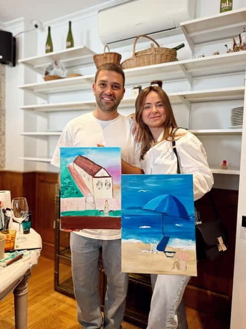 Alicante: Private Art Experience for Couples Paint & Sip - A Fun and Creative Date in Alicante: Private Art Experience for Couples