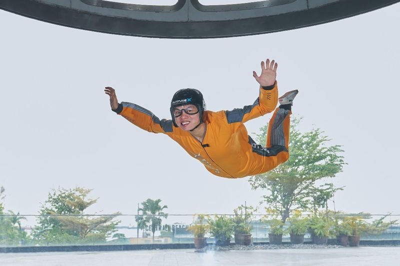 AltitudeX Singapore - The wind tunnel gives you a taste of free fall