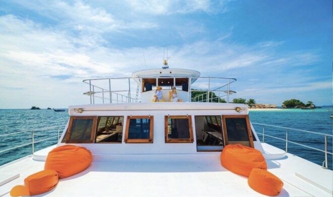 Amazing Coral Island & Sunset Dinner With Power Catamaran - Full Description