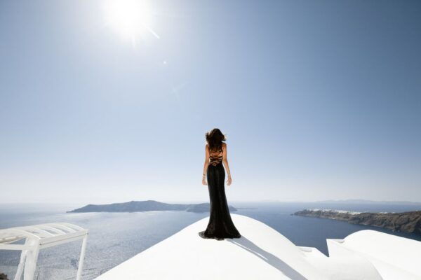 Amazing Private Casual Photoshoot in Santorini - Iconic Blue-Domed Churches and Sun-Soaked Terraces