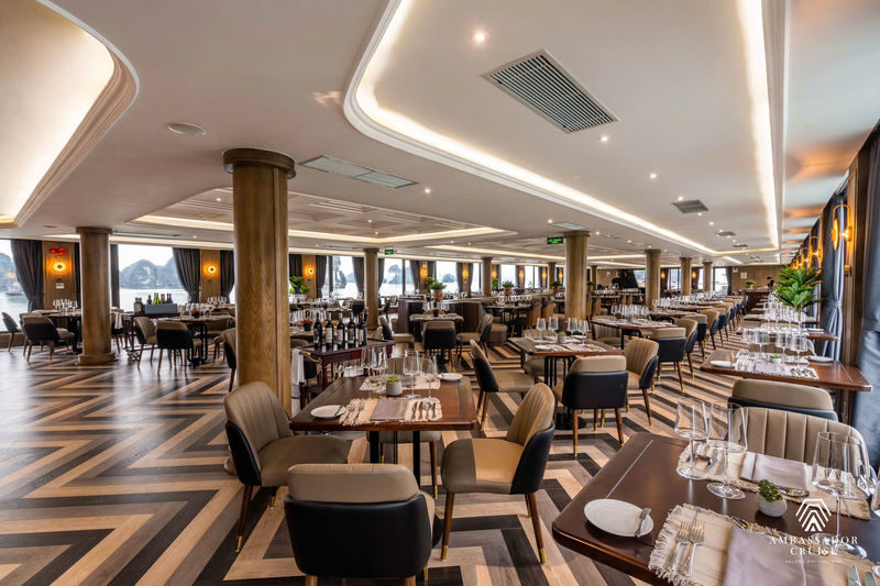 Ambassador Day Cruise: Ha Long Bay Tour with Sung Sot & Ti Top - Lunch, breakfast and the beverage bill