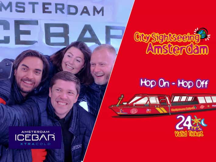 Amsterdam: 24-Hour Hop-On Hop-Off Boat and XtraCold Icebar - Good To Know