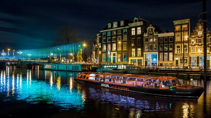 Amsterdam Light Festival 2026 - 2027 | Lovers Canal Cruise Amsterdam - Herengracht: Coral Luminance