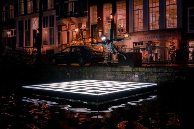 Amsterdam: Light Festival Guided Walking Tour With Hot Drink - Full Description