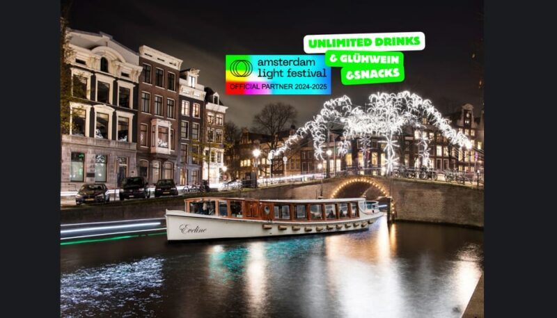 Amsterdam: Light Festival Heated Cruise w/ Hot Drinks & Bite - A Closer Look at the Experience