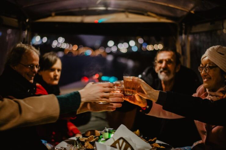 Amsterdam: Light Sculptures Small Boat Tour With Gluhwein - Tour Description