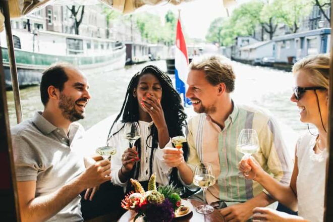 Amsterdam: Luxury Cheese & Wine Cruise With Unlimited Drinks - Unlimited Drinks and Gourmet Cheese Platter
