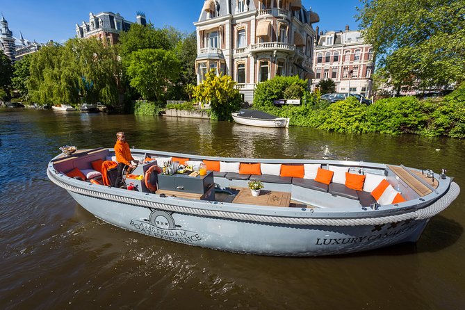 Amsterdam Private Boat Trip With Skipper, Burger and Beers - Pricing and Terms