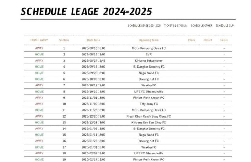 Angkor Tiger VIP Matchday & Labyrinth Dining Experience - What’s Included and What’s Not