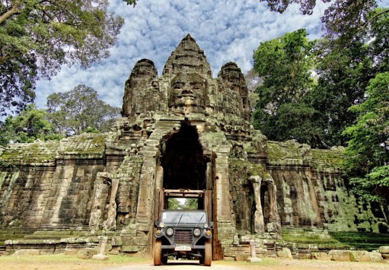 Angkor Wat in a vintage Jeep with driver - jeep rental - An Authentic, Nostalgic Ride to Angkor’s Greatest Temples