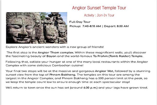 Angkor Wat Sunset Tour -Join-In-Tour - Practical Aspects and Value