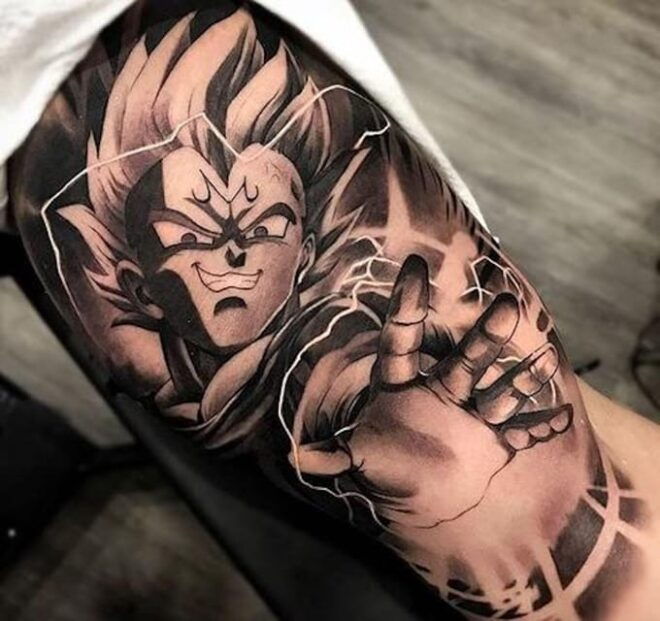 Anime Manga Tattoo Session Tokyo Japan Dragon Ball Pokemon - Custom Tattoo Design Process