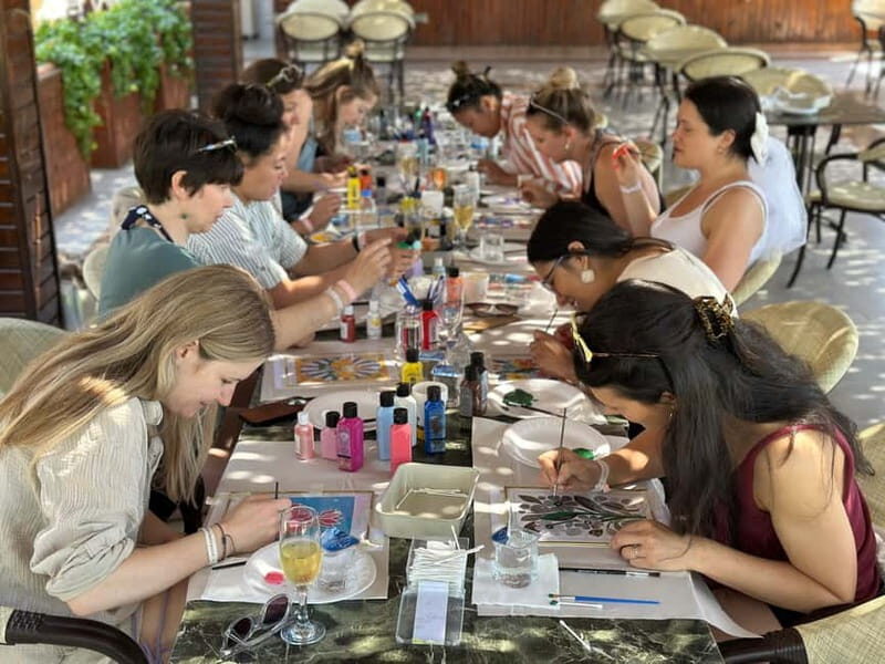Antalya: Frame Glass Painting Workshop with Turkish Tea - An Introduction to the Workshop Atmosphere