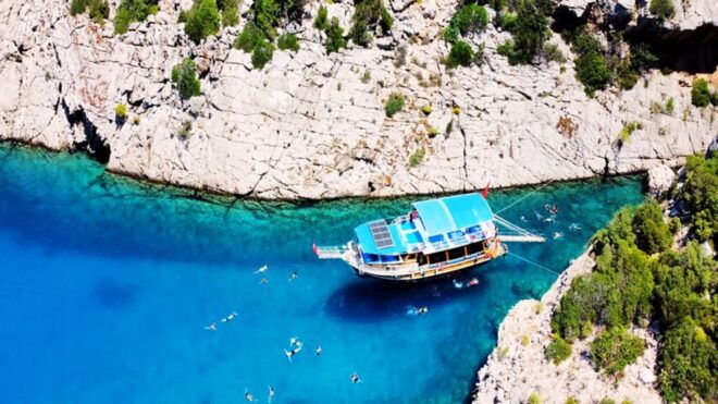 Antalya/Kemer: Porto Genoese Boat Trip & Mud Bath With Lunch - Lunch Options Available