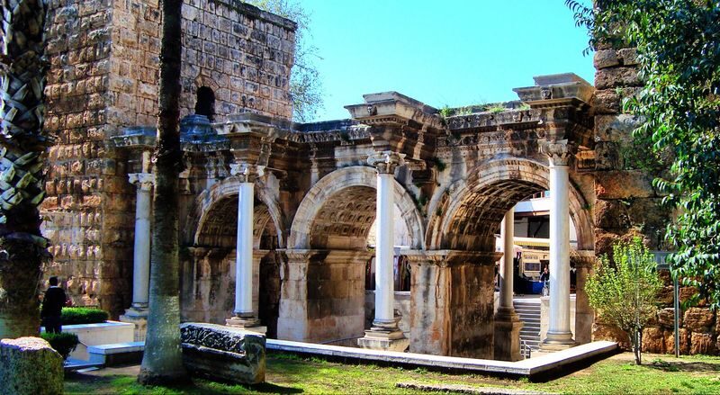 Antalya Old City, Waterfalls, Boat Tour & Olympos Cable Car - Kaleiçi: stone streets and a Roman gateway