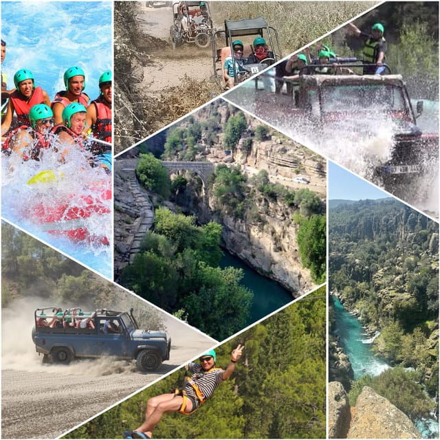 Antalya: Rafting Jeep Buggy&Quad Safari Zipline Canyon Visit - Thrilling Rafting Experience