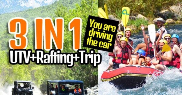 Antalya Wild Rover Different UTV + RAFTING Safari - Lunch by the River